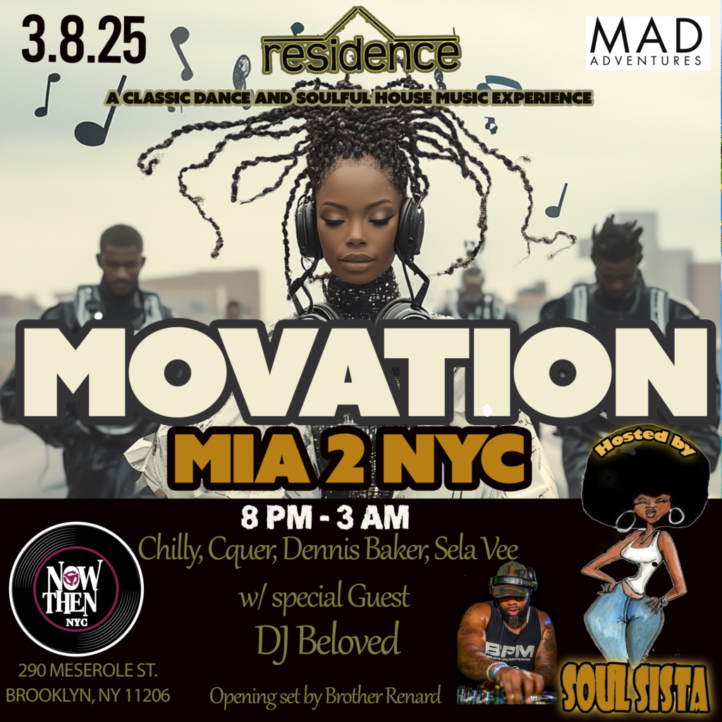 Residence DJs with guest DJ Beloved comes to Now and Then NYC on 3-8-25